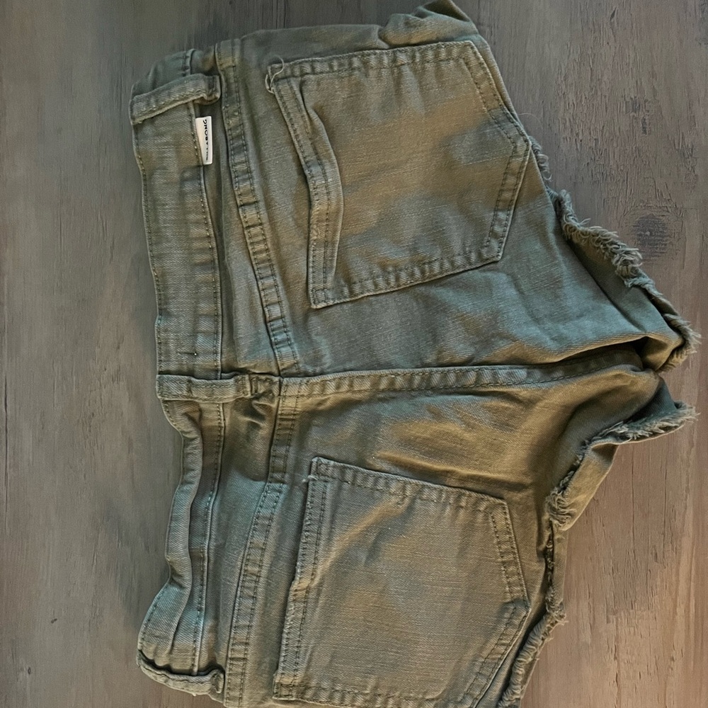 Billabong Olive Green Denim Shorts